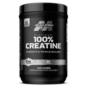 Creatina Platinum 100% Micronizada – MuscleTech | 400 g (80 Servicios) | Sin Sabor
